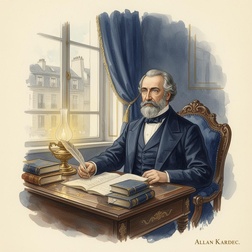 Allan Kardec em gabinete histórico em Paris